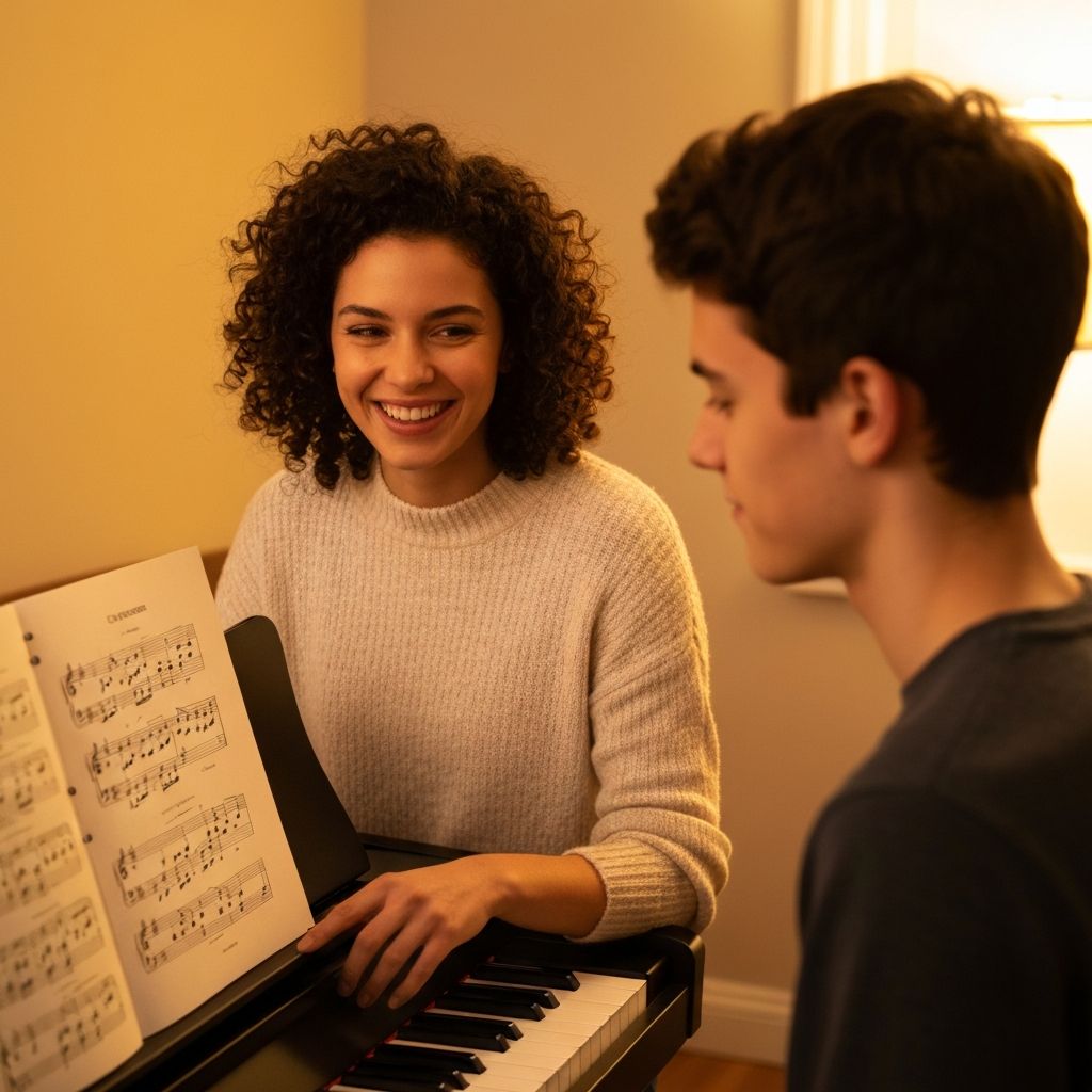 Piano lesson atmosphere